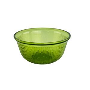 Bartlett Collins Old Hickory Green Glass Mixing Bowl Small Size Textured Vintage